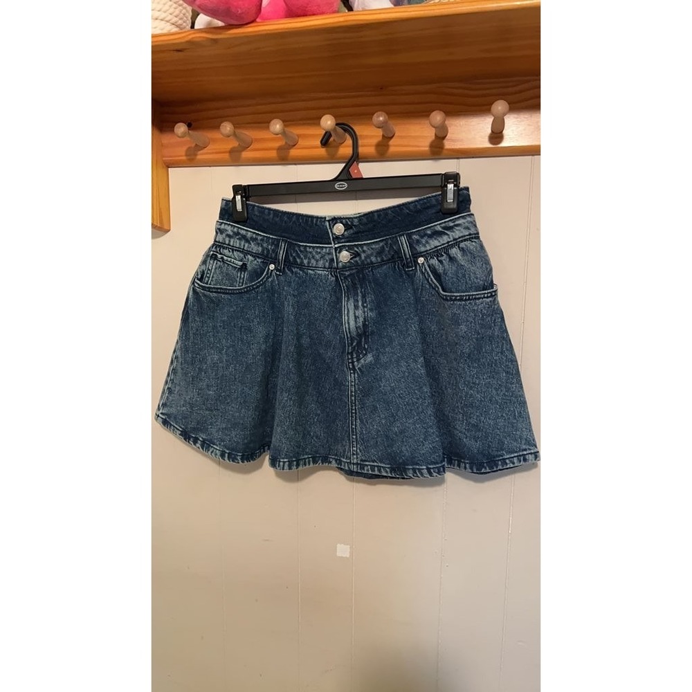 Scoop Denim A-Line Skirt